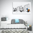 Kutyus kerítéssel poszter