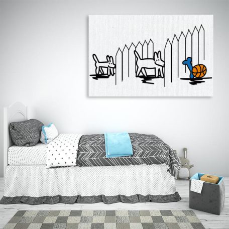 Kutyus kerítéssel poszter