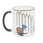 Kutyus kerítéssel bögre