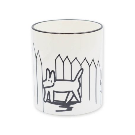 Kutyus kerítéssel bögre