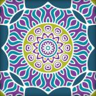 Mandala Korall fülbevaló