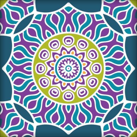 Mandala Korall fülbevaló
