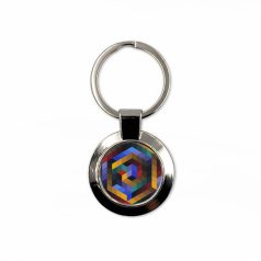 Op-art Bach kulcstartó