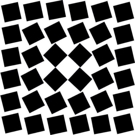 Op-art eridangd kockás fülbevaló