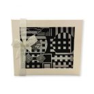 Op-art fekete-fehér ajándékszett