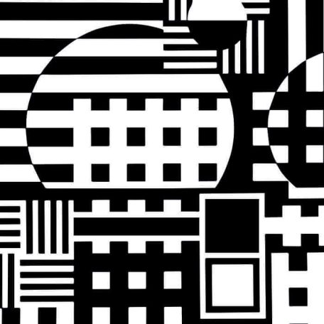 Op-art fekete-fehér nyaklánc