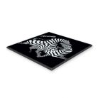 Op-art futó zebra poháralátét