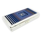 Op-art kék négyzetek cigaretta tartó