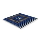 Op-art kék négyzetek poháralátét