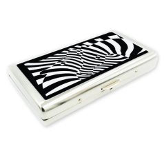 Op-art két zebra cigaretta tartó