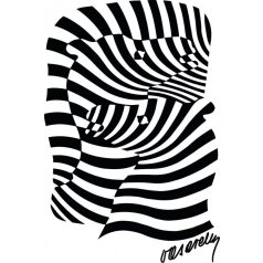 Op-art két zebrás festővászon