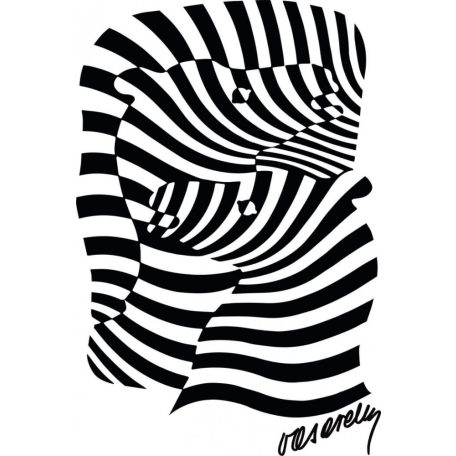 Op-art két zebrás poszter