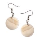 Op-art lila négyszöges fülbevaló