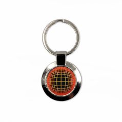 Op-art narancs kulcstartó