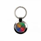 Op-art négyszínű kulcstartó