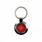 Op-art piros körös kulcstartó