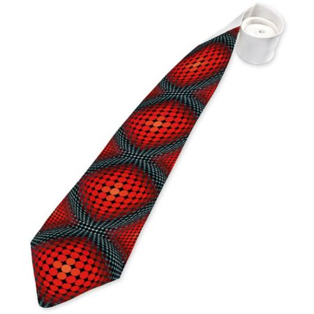 Op-art piros körös nyakkendő