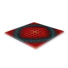 Op-art piros körös poháralátét