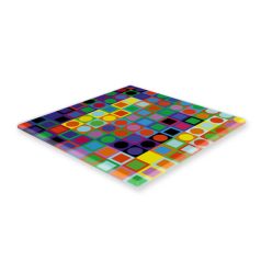 Op-art színes kockák poháralátét