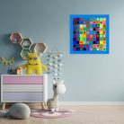 Op-art színes kockák poszter