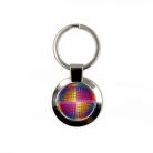 Op-art színes kör kulcstartó