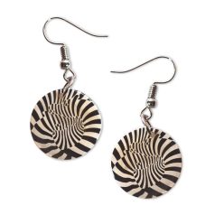 Op-art zebrás fülbevaló