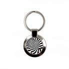 Op-art zebrás kulcstartó
