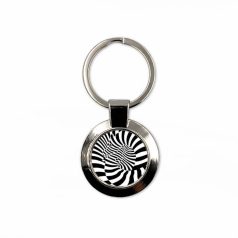 Op-art zebrás kulcstartó