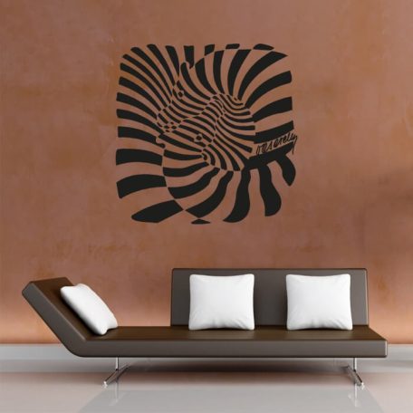 Op-art zebrás matrica