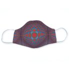 Op-art lila körös mintás egyedi szájmaszk