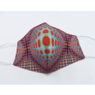 Op-art lila körös mintás egyedi szájmaszk