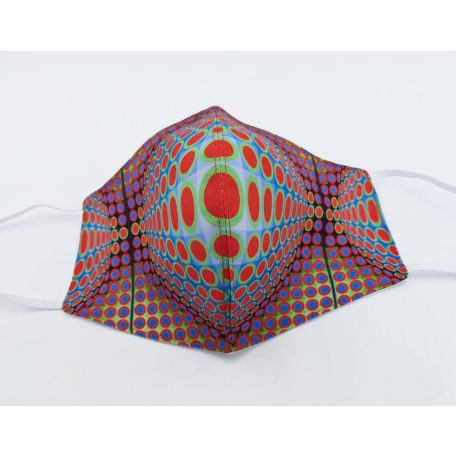 Op-art lila körös mintás egyedi szájmaszk