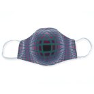 Op-art lila négyszöges egyedi szájmaszk