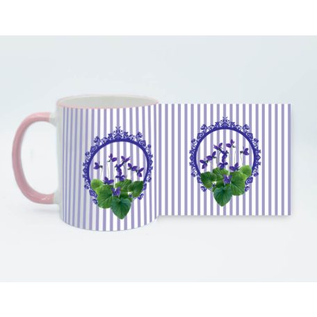 Ornamentikás ibolya bögre