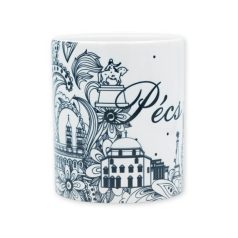 Ornamentikás Pécs bögre