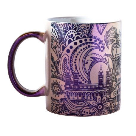 Ornamentikás Pécs lila VARÁZS bögre