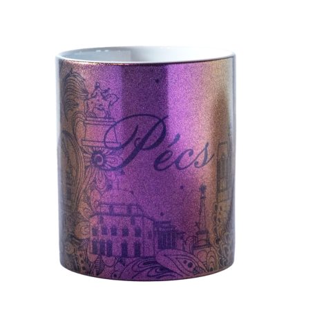 Ornamentikás Pécs lila VARÁZS bögre