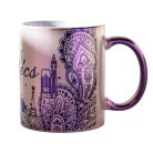 Ornamentikás Pécs lila VARÁZS bögre