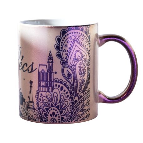 Ornamentikás Pécs lila VARÁZS bögre