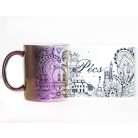 Ornamentikás Pécs lila VARÁZS bögre