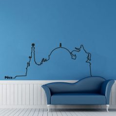 Pécs sziluett matrica