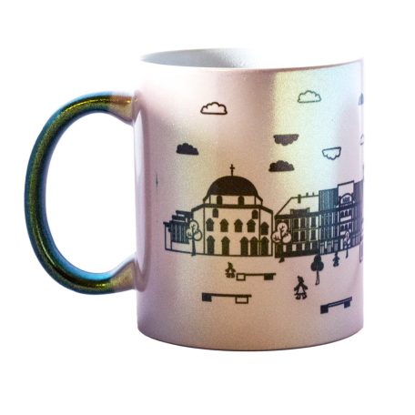 Pécs Széchenyi teres zöld VARÁZS bögre