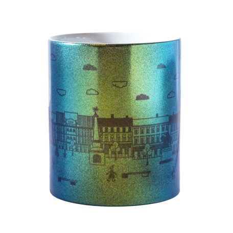 Pécs Széchenyi teres zöld VARÁZS bögre