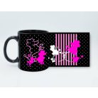 Pink pudli princess bögre fekete