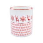 Piros karácsonyi hópehely textúra bögre