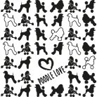 Poodle love matrica