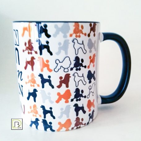 Pudli sor egyedi neves bögre