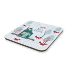 Rókás karácsonyi poháralátét