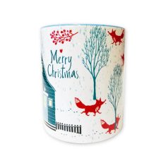 Rókás karácsonyi bögre