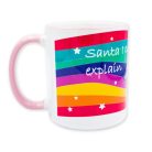 Santa, egyszarvú karácsonyi bögre